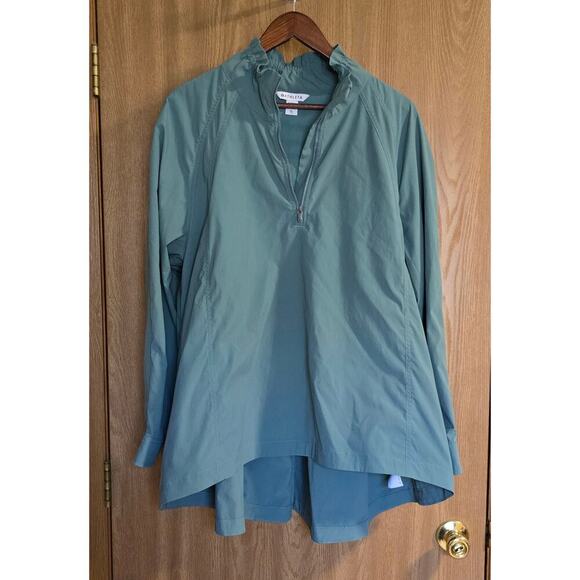 Athleta Advantage Poplin Top Quarter Zip Pullover Jacket - Picture 2 of 12